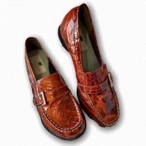 Golf Stream Red Patent Leather Spikeless Sport Golf Shoes 9M